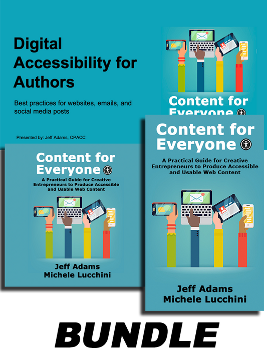 Ebook & Audiobook Bundle: Digital Accessibility for Authors Course (Saturday, June 8 @ 11am ET)